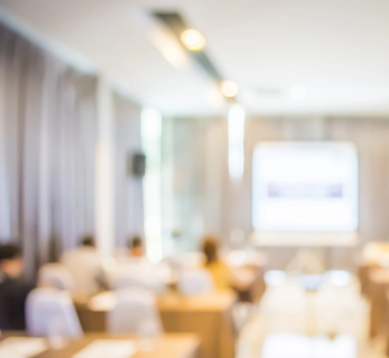 Blurry conference room meeting