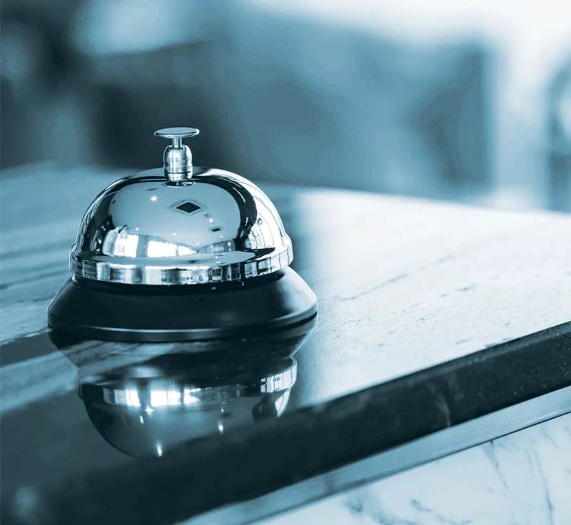 Service bell sitting on counter