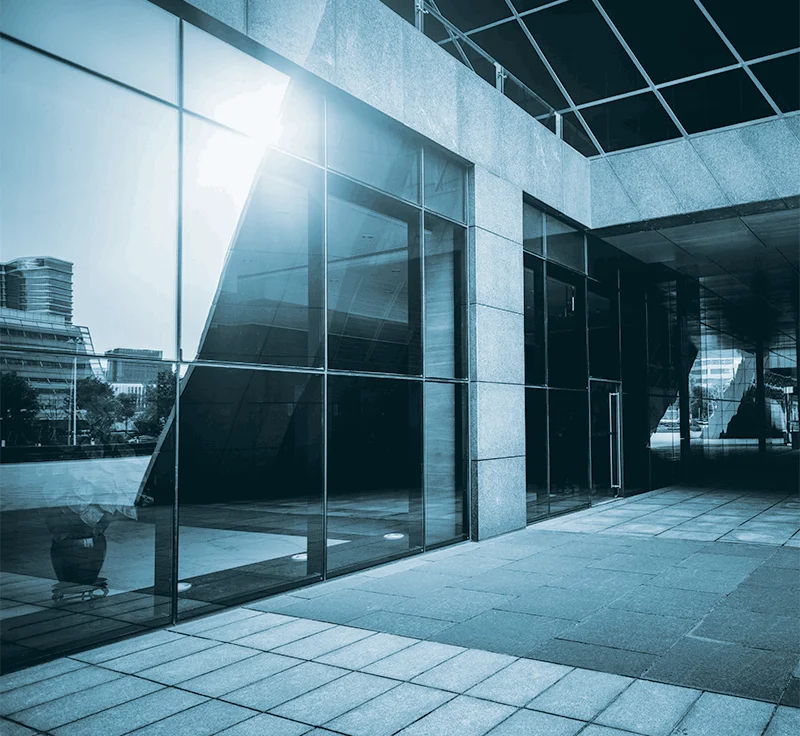 Building corner reflection